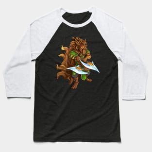 Tribal Wolf Baseball T-Shirt